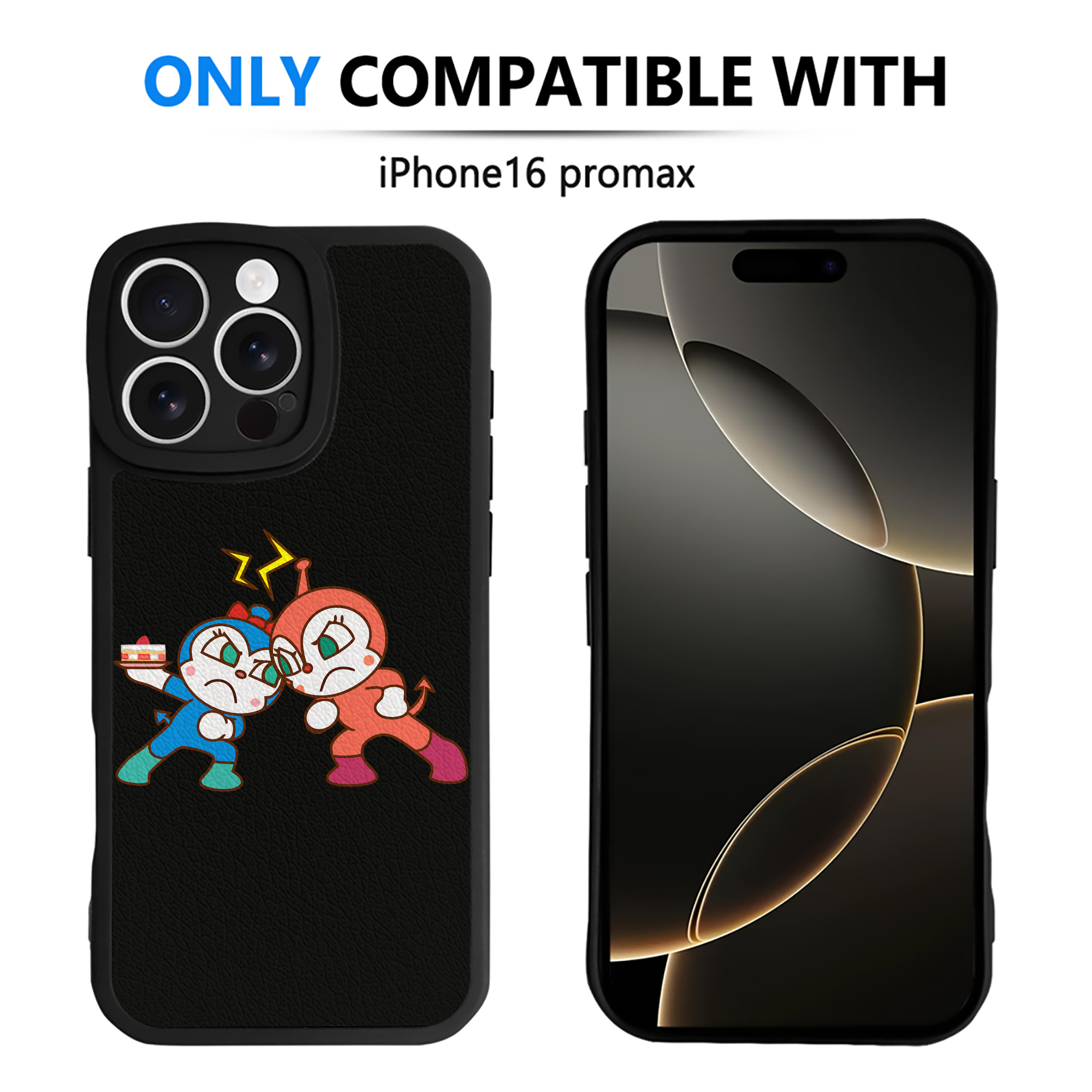 （画像用） アンパンマン Anpanman 【iPhone 16シリーズ対応】シリコンスマホケース（レザー調） 材質：シリコン